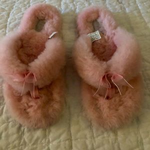 Ugg- pink fuzzy slippers